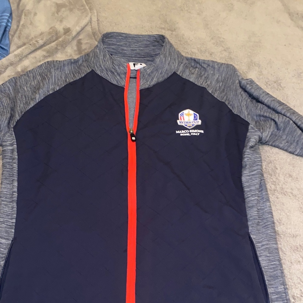 Navy and Gray Full-Zip Jacket Footjoy Womens Jacket XL Ryder Cup 2023 Italy